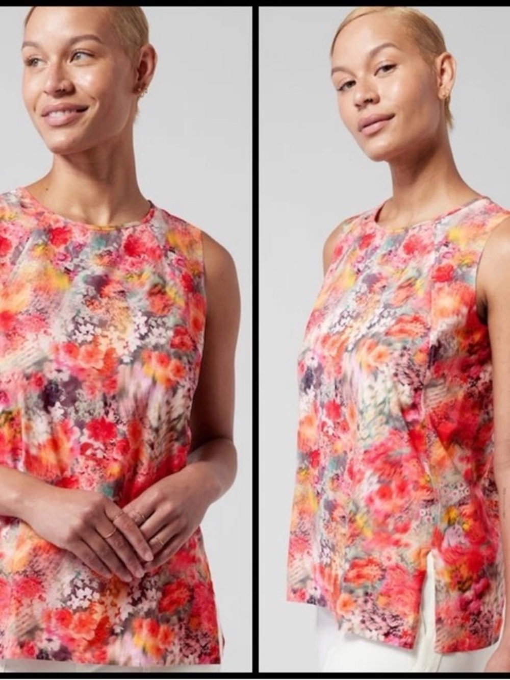 Athleta Refined Zephyr Tank Top Renewed Bloom Spring Pink Size M